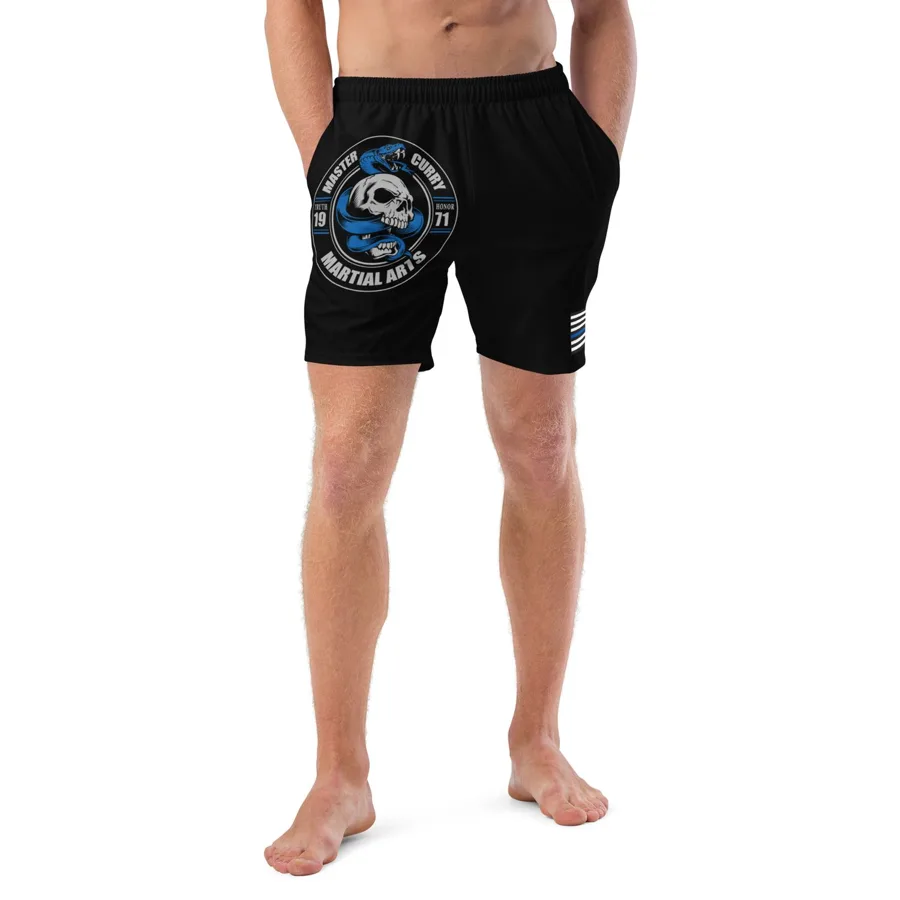 MCKJ 1st Design Recycled Swim Trunks from the official Master Curry Karate Jujutsu Ryu store in Staten Island