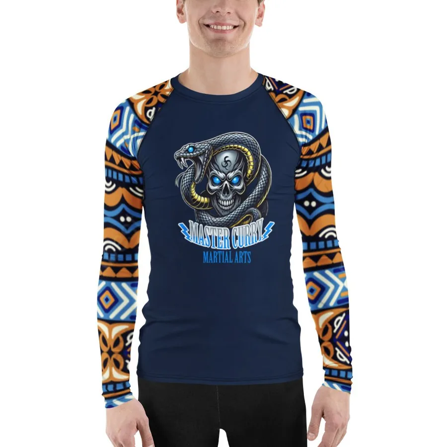 Master Curry Men's Rash Guard New Logo from the official Master Curry Karate Jujutsu Ryu store in Staten Island