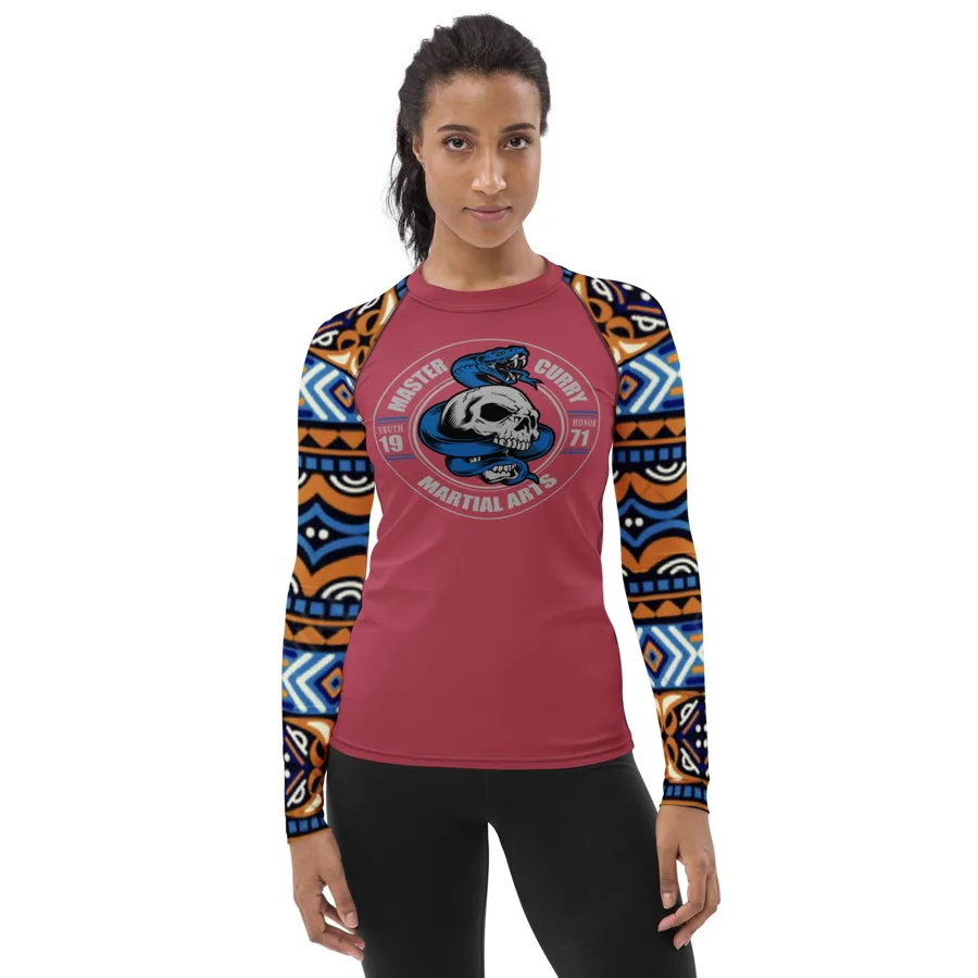 Master Curry Women's Rash Guard 1st Edition from the official Master Curry Karate Jujutsu Ryu store in Staten Island
